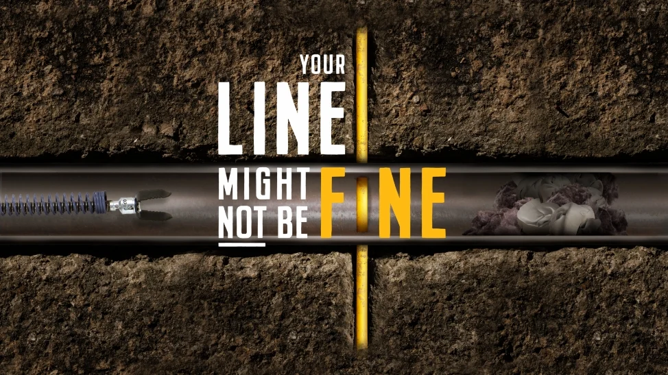 Underground gas line warning